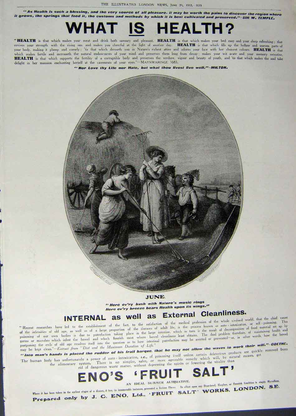 Old Antique Print 1912 Advertisement Jewellers Welte-Mignon Eno'S Salt 20th
