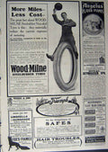 Original Old Antique Print 1912 Advertisement Daimler Sunbeam Car Pianos Tyres