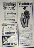 Old Antique Print 1912 Advertisement Dunlop Tyres Mellin'S Metallurgique 20th