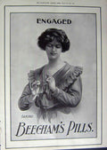 Old Antique Print 1912 Advertisement N.E.C Car Daimler Beecham'S Pills 20th