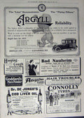 Original Old Antique Print 1912 Advertisement Goodrich Tyres Whisky Argyll Car