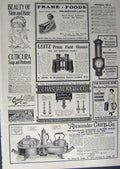 Old Antique Print 1912 Advertisement Junora Peek Freans Binoculars Food 20th