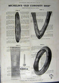 Original Old Antique Print 1912 Advertisement Continental Car Tyres Michelin