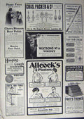 Old Antique Print 1912 Advertisement Whisky Allcock'S Plaster Car Coats 20th