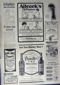 Antique Old Print 1912 Advertisement Dunlop Tyres Whisky Allcocks Plaster 20th