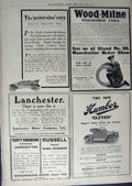 Old Antique Print 1912 Advertisement Argyll Car Speedometer Humber Tyres 20th