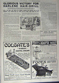 Original Old Antique Print 1912 Advertisement London Bank Colgate Harlene Foot