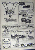 Old Antique Print 1912 Advertisement Polish Furniture Whisky Purgen Oil 20th