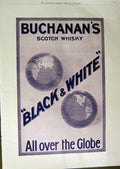 Old Antique Print 1912 Advertisement Buchanans Scotch Whisky Black White 20th