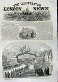 Original Old Antique Print 1860 Fire Companies Prince Wales Charleton Brunswick