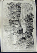 Original Old Antique Print 1846 Lord Mayors Procession 17Th Century Costumes