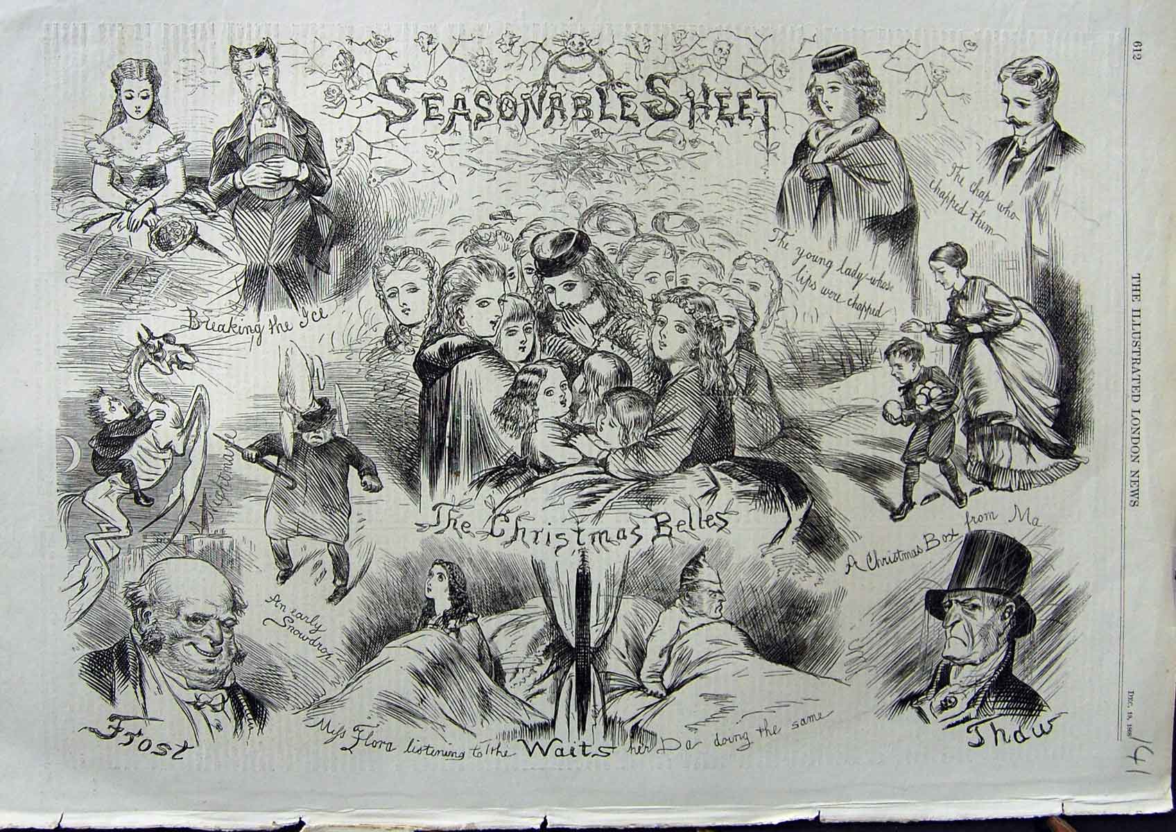 Original Old Antique Print 1869 Lord Gough Thames Rowing Athletic Sports Putney