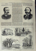 Original Old Antique Print 1885 Campbell Wilhelm Ganz North Middlesex Harriers