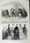 Old Antique Print Little Em'Ly Olympic Theatre 1869 Paris Ladies Fashion 19th