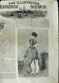 Old Antique Print 1852 Assam Girl Ruth Farm Girl Painters Water Colours 19th