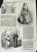 Old Antique Print 1852 Opera Juive Covent Garden Madame Julienne Balmes 19th