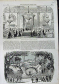Old Antique Print 1855 Meyerbeer Opera Nord Drury Theatre Dublin Castle 19th