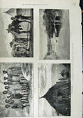 Original Old Antique Print 1883 Wild Tribes Soudan Hut Koolookoo Settite River
