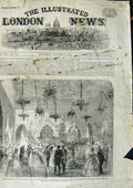 Original Old Antique Print 1862 Soiree Burgomaster Council Brussels Hotel Ville