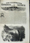 Original Old Antique Print 1846 Duke De Montpensier Crossing Pyrenees Mountains