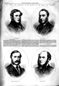 Original Old Antique Print Earl Beauchamp Lord Delamere Thomas Grey Graves 1867