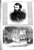 Original Old Antique Print 1867 Alexander Smith Haymarket Theatre Children Play