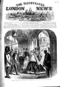 Old Antique Print 1867 Opening Parliament Queen Peers Palace Westminster 19th