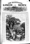 Original Old Antique Print 1867 Country Lane Surrey Hume Winter Exhibition Art