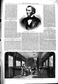Original Old Antique Print Staff Commander 1867 Great Northern Railway Prince