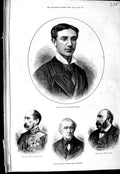 Original Old Antique Print 1875 Alfonso Xii King Spain Milward Attwood Rollin