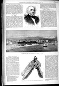 Original Old Antique Print 1875 Samuel BignNorwich San Remo Italy Bronze Prow