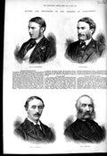 Antique Print *3115 1875 Parliament Donoughmore Rayleigh Stanhope Whitelaw
