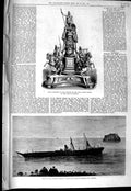 Original Old Antique Print Ship Wreck Soudan Funchal Madeira 1875 Plate Zetland