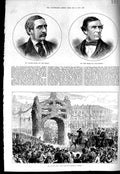 Old Antique Print William Holms M.P 1875 War Spain King Alfonso Tafalla 19th