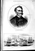 Old Antique Print 1875 General Hope Grant War Mombasa Nassau Ship London 19th