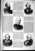 Original Old Antique Print Freemasons 1875 Osment Rogers Quinet Gordon Jervois