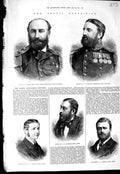 Old Antique Print 1875 Arctic Expedition Nares Stephenson Egerton Giffard 19th