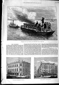Old Antique Print 1875 Experiments Pyroleter Dental Hospital Manchester 19th