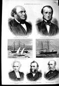 Original Old Antique Print 1875 Russel Scotsman Lemoinne Young Munster Sinclair