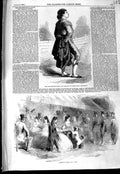 Original Old Antique Print 1856 Toreador Puceta Insurgent Madrid Spain 19th