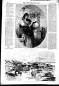 Original Old Antique Print 1856 Portrait Spanish Gipsy New Zealand Mount Eliot