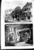 Old Antique Print 1856 Village Postman Royal Academy Art School Rankley 19th