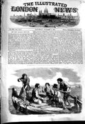 Original Old Antique Print 1856 Boatmen Neva River Russia 19th