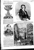 Original Old Antique Print 1856 Lord Mayor Thomas Finnis Fitzroy Charles Smith