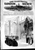 Original Old Antique Print 1856 Enthronement Bishop London St. Paul'S Cathedral