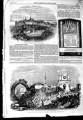Original Old Antique Print 1857 Castle Neufchatel Explosion Rhodes Kensal-Green