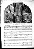 Original Old Antique Print 1856 Sheet Music English Song The Eolian Harp Mackay