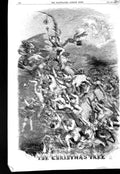 Original Old Antique Print 1856 Christmas Tree Children People 19th