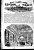 Original Old Antique Print 1856 Ball Majesty Queen Grosvenor House Supper Room