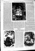 Old Antique Print 1864 Story Hacco Dwarf Maud Granville Bear Child Rocks 19th